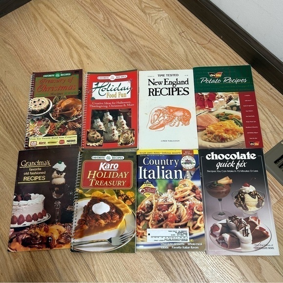 Vintage Cookbook Bundle Christmas New England Karo Chocolate Ore Ida Potatoes - Picture 2 of 3